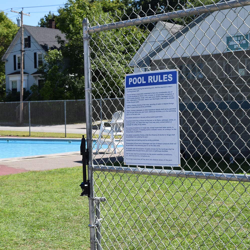 Pool Rules Sign - 18 x 24 Inches - Durable Plastic Safety Sign for Swimming Pools, Backyards & Community Pools - Perfect for Home, Public Pools & Water Parks