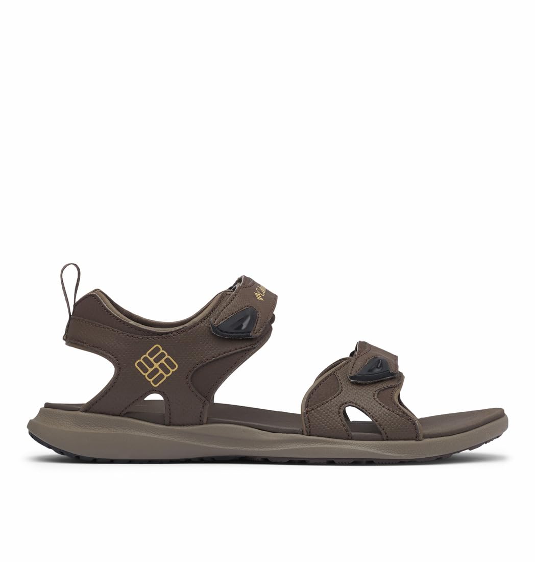 Columbia Men's 2 Strap Comfortable Outdoor Sandals - Black/Ti Grey Steel - Size 15 US - Perfect for Hiking, Beach & Summer Adventures