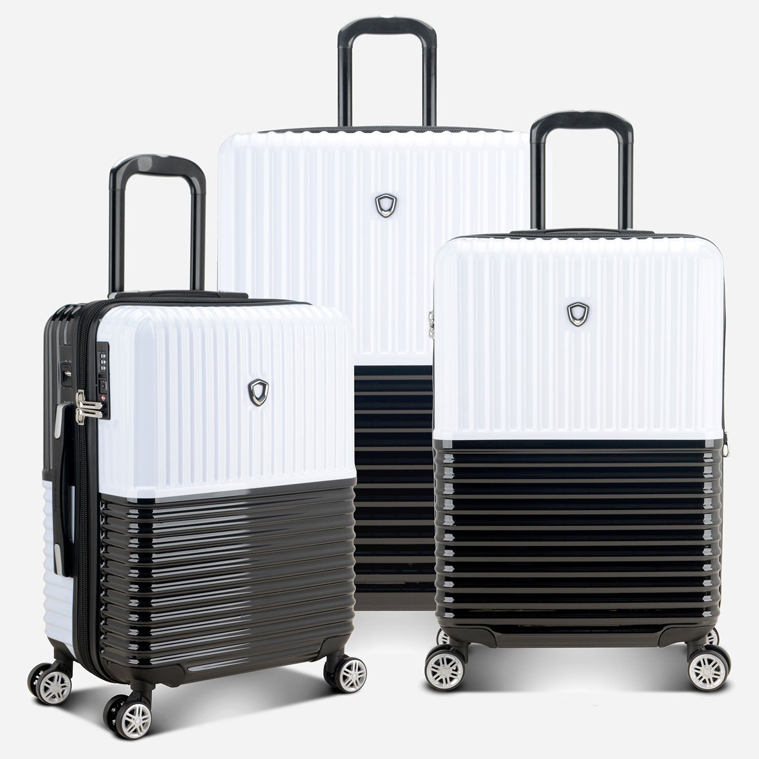 Jericho 3 Piece Luggage Set - Lightweight Spinner Suitcase with TSA Lock for Travel, Business Trips & Vacations | Carry On, Medium & Large Checked Bags