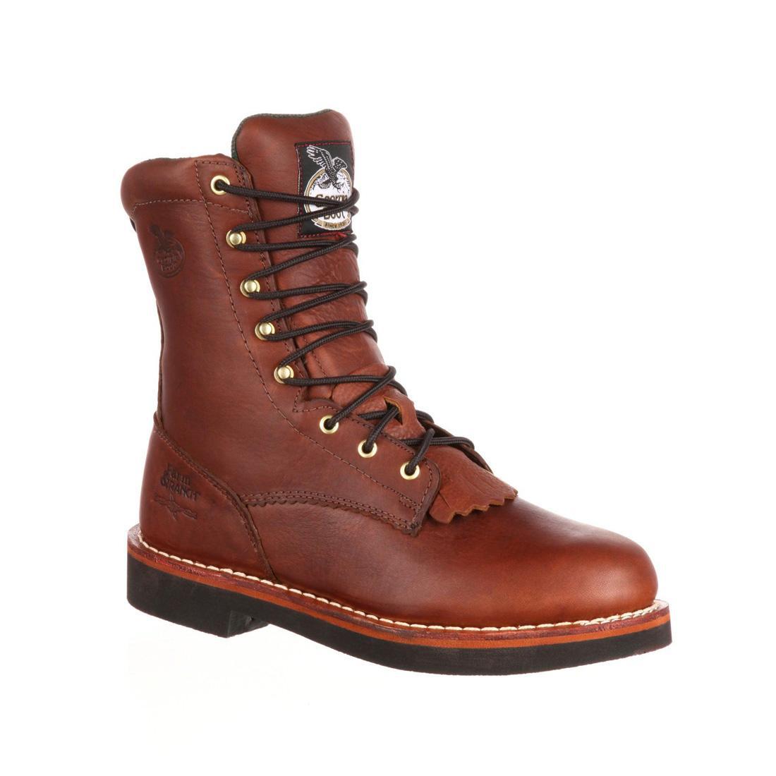 Farm and Ranch Lacer Work Boots - Durable Leather Safety Shoes for Men & Women - Perfect for Agriculture, Construction & Outdoor Work