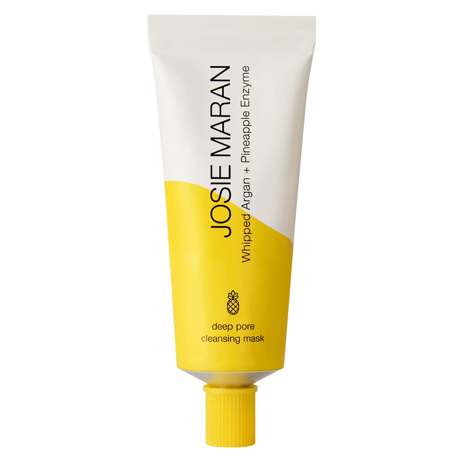 Josie Maran Whipped Argan & Pineapple Enzyme Deep Pore Cleansing Face Mask - Purifying Pore Treatment with Moroccan Argan Oil, 3 Essential Fatty Acids & Squalane for Clear Skin (2 oz) | Detox & Brighten for Oily, Acne-Prone Skin | Spa Day & Self-Care Essential