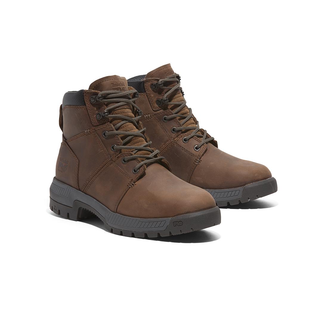 Montauk 6 Inch Full Grain Leather Work Boots for Men - Durable & Comfortable - Perfect for Construction, Hiking & Outdoor Activities