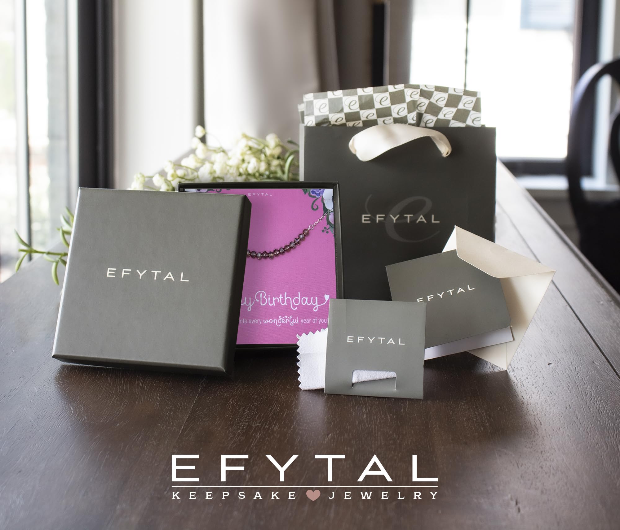 EFYTAL 18th Birthday Gifts for Women - 925 Sterling Silver Necklace with Cubic Zirconia, Elegant 18 Year Old Birthday Present for Daughter, Sister or Girlfriend - Perfect for Parties, Graduation & Special Occasions
