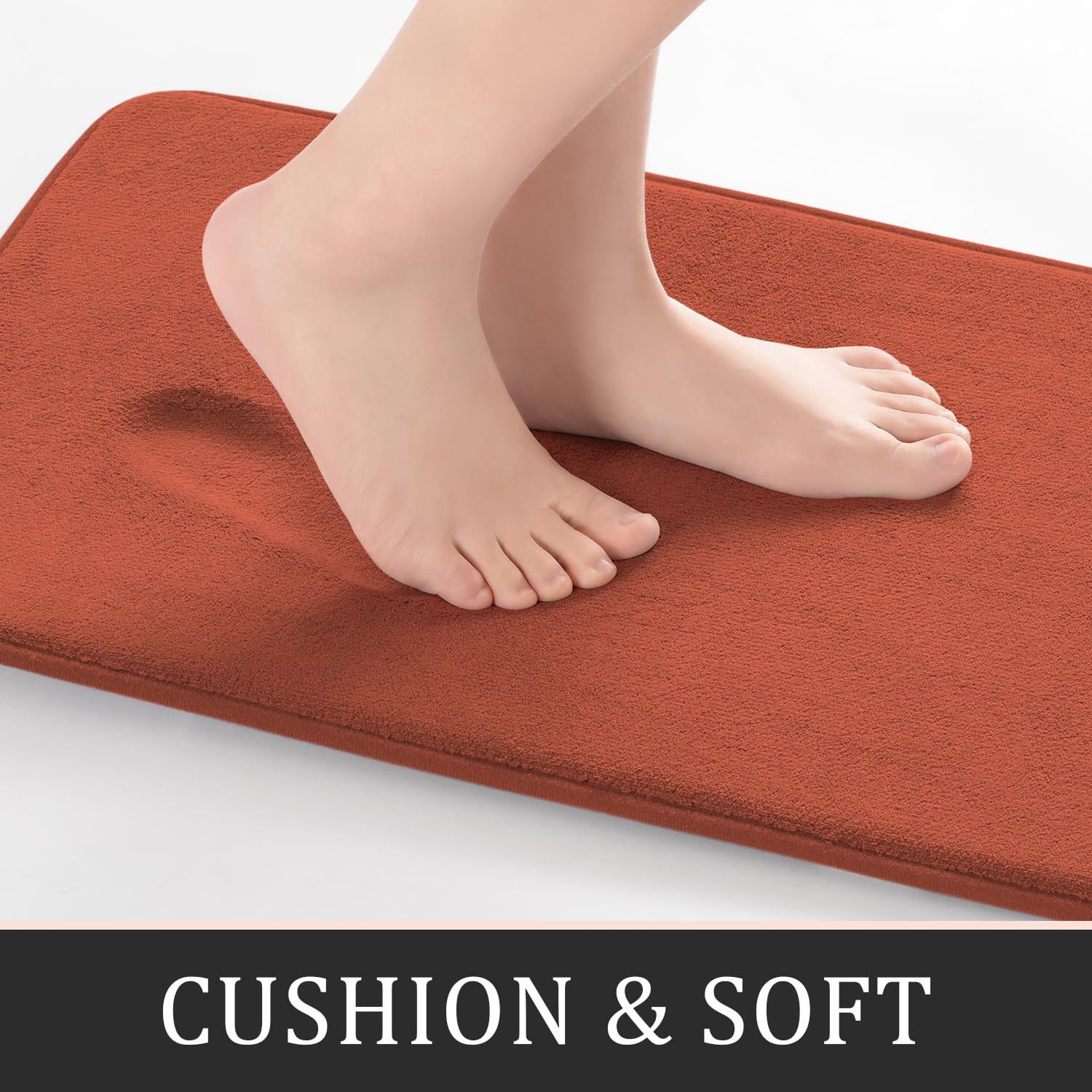 YIHOUSE 2-Piece Memory Foam Bath Mat Set - Non-Slip, Absorbent for Shower & Bathroom
