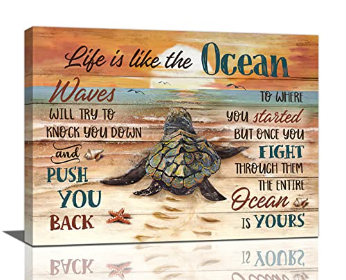 Sunset Sea Turtle