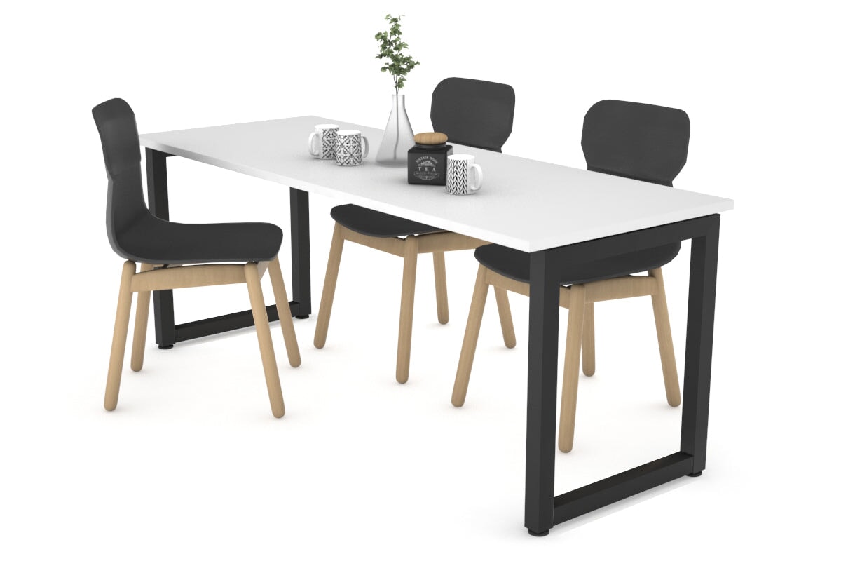 Quadro Loop Legs Table - 1600L x 800W Modern Dining Table for Home & Office - Perfect for Dining Rooms, Kitchens, and Workspaces
