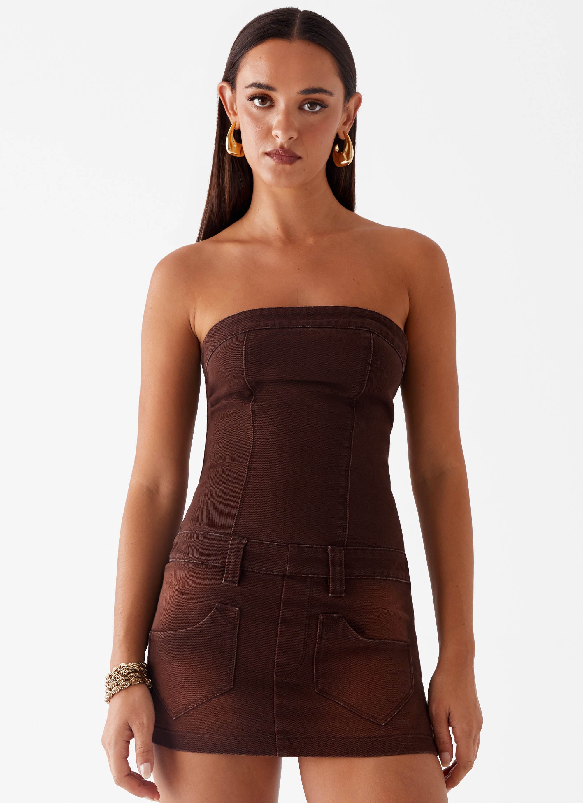 Heading South Mini Dress - Brown | Flowy Summer Dress for Women | Perfect for Beach, Vacation & Casual Outings