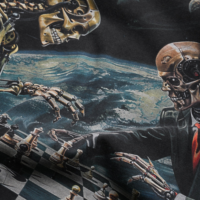 Godspeed New York Checkmate Graphic T-Shirt - Distressed Black Wash Style | Streetwear Fashion for Men & Women | Perfect for Urban Outfits & Casual Wear