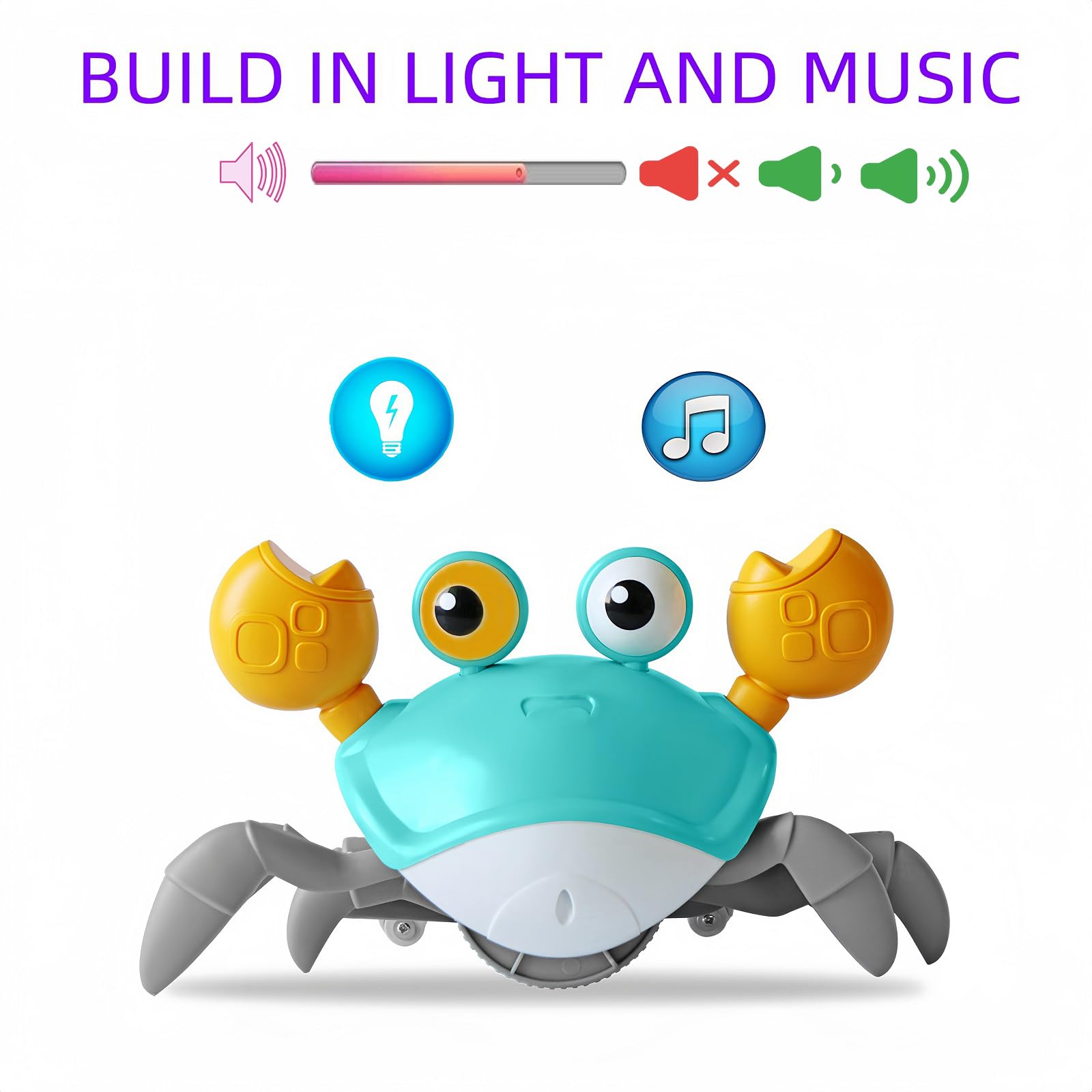 Interactive Crawling Crab Baby Toy - Sensory Learning Toy for Infants 3-12 Months - Encourages Crawling & Tummy Time - Perfect Gift for Boys & Girls (Pink) | Ideal for Early Development, Playtime & Motor Skills Practice