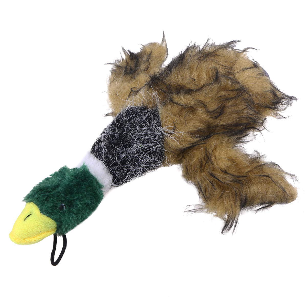 Durable Squeaky Duck Dog Chew Toy - Interactive Plush Stuffed Animal for Small Dogs & Cats | Fun Chewing & Playtime | Perfect for Teething Puppies & Indoor Play (Brown)