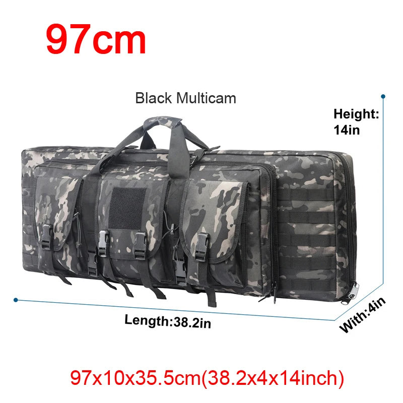 Tactical Double Rifle Case - Durable Waterproof Gun Bag for Hunting & Shooting Range - Perfect for Outdoor Adventures & Firearm Storage