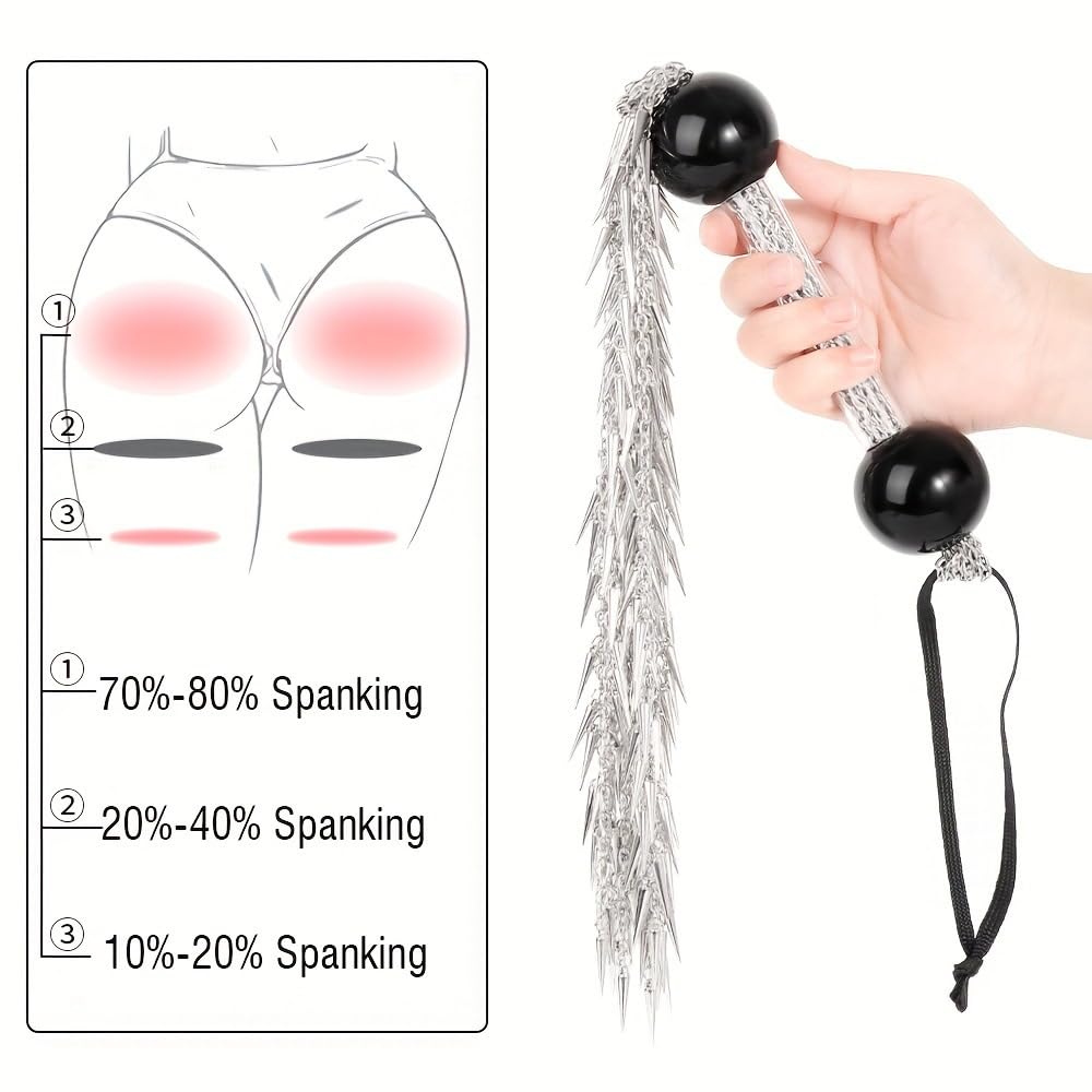 BDSM Whip for Adults - Sensual Spanking Crop for Couples, Role Play & Fetish Games | Perfect for Bedroom Fun, BDSM Scenes & Intimate Play