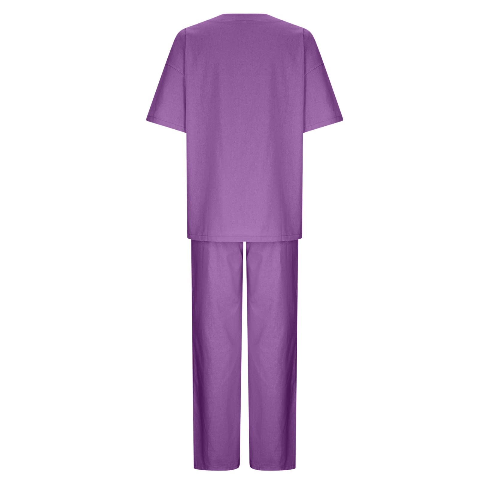 Women's Lounge Wear Sets - 100% Cotton Linen Jogging Suits & Wide Leg Pants | Casual Comfort Outfits for Home, Yoga & Relaxation | Gift Ready 5-Piece Set