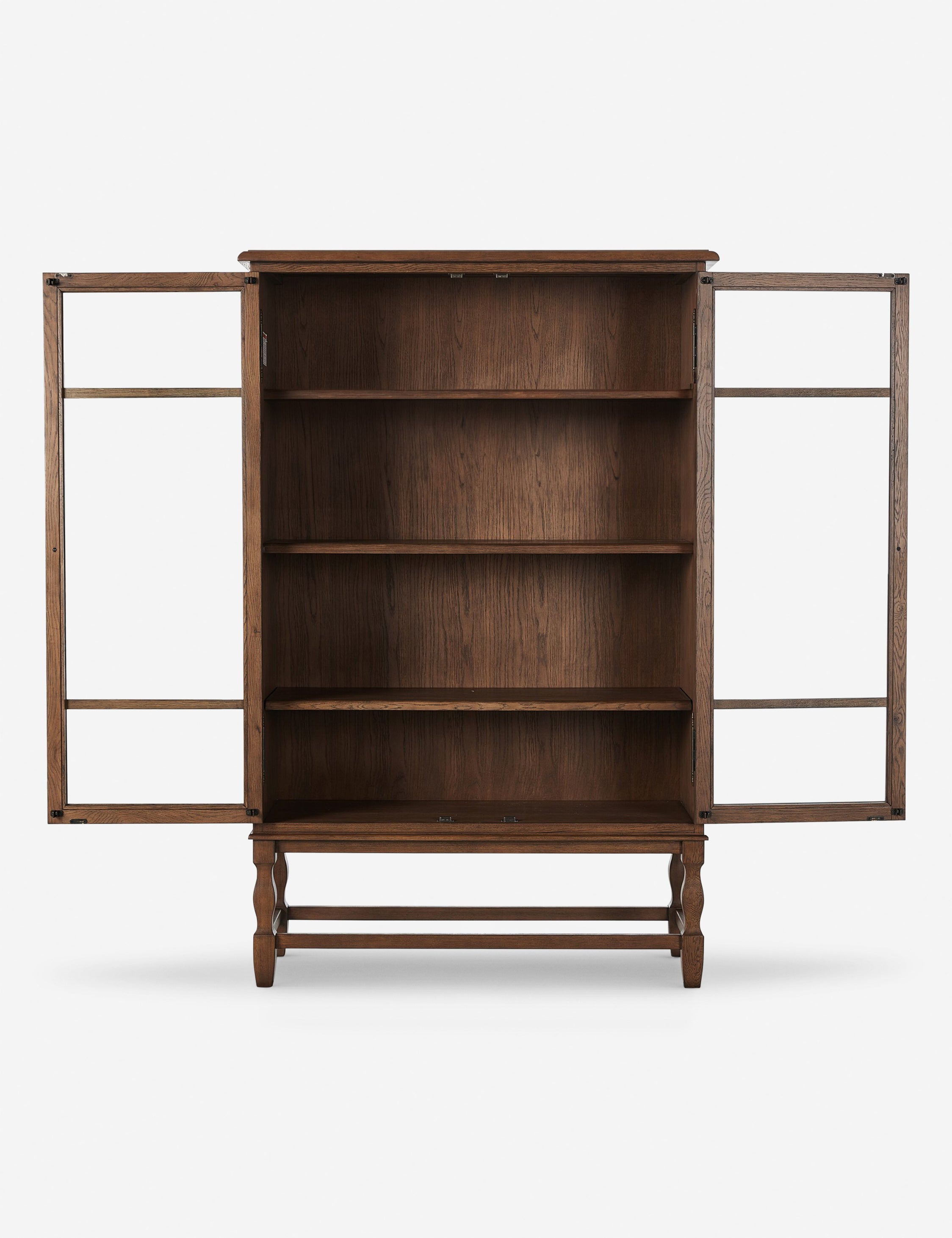 Finley Curio Cabinet by Amber Lewis x Four Hands - Elegant Glass Display Cabinet for Collectibles, Home Decor & Storage - Perfect for Living Room, Dining Room & Office Showcase