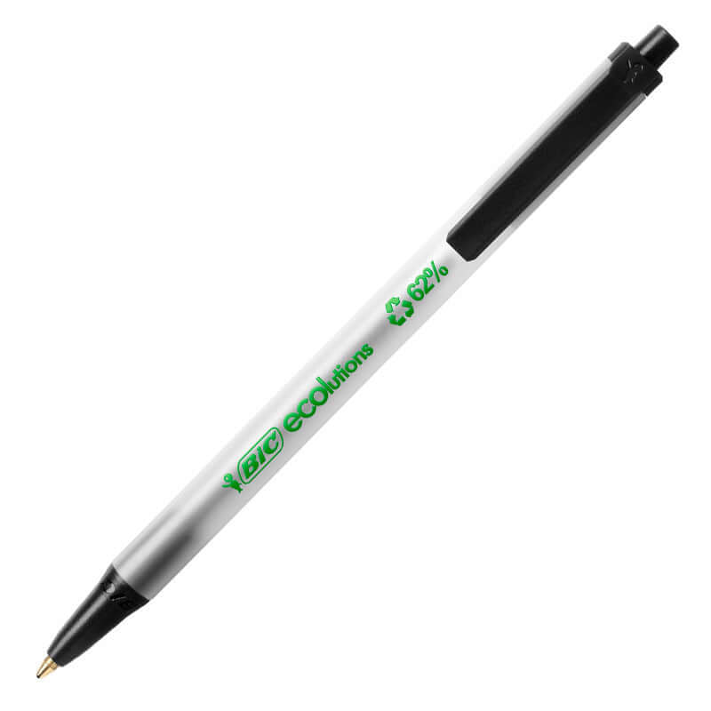 BIC Eco Clic Stic Ballpoint Pen - Refillable Retractable Eco-Friendly Pens for Office, School & Home Use - Smooth Writing, Comfort Grip, 1.0mm Medium Point (Pack of 12) - Perfect for Note Taking, Journaling & Everyday Writing Tasks