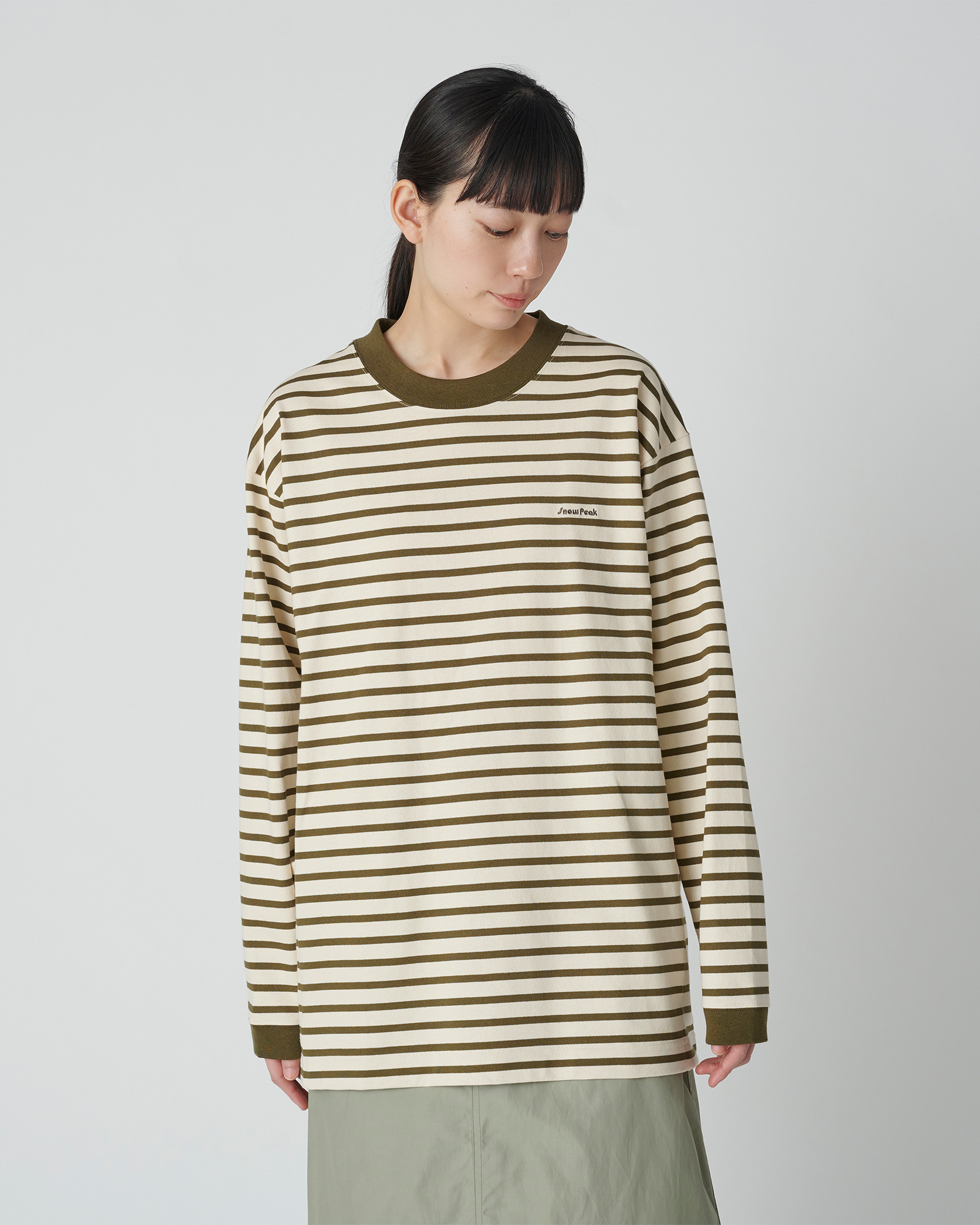 Premium Heavyweight Cotton Long Sleeve T-Shirt with Contrast Border - Comfortable Casual Wear for Men & Women | Perfect for Everyday Outfits, Layering and Outdoor Activities