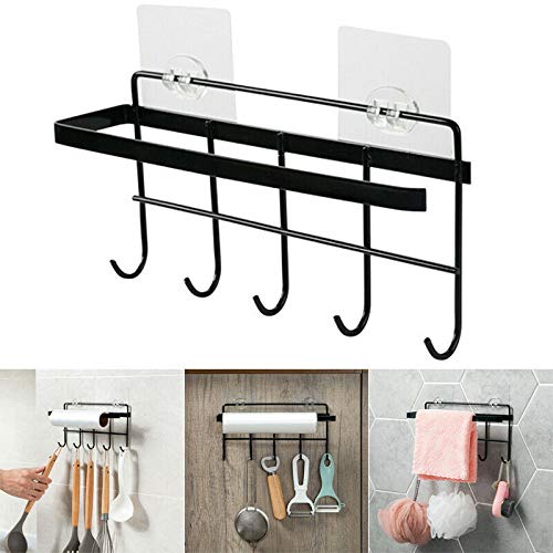 PRAV® Metal Under Shelf Hooks - Heavy Duty Mug & Cup Holder for Kitchen Cabinet Organization - Perfect for Hanging Coffee Mugs, Tea Cups & Utensils in Small Spaces