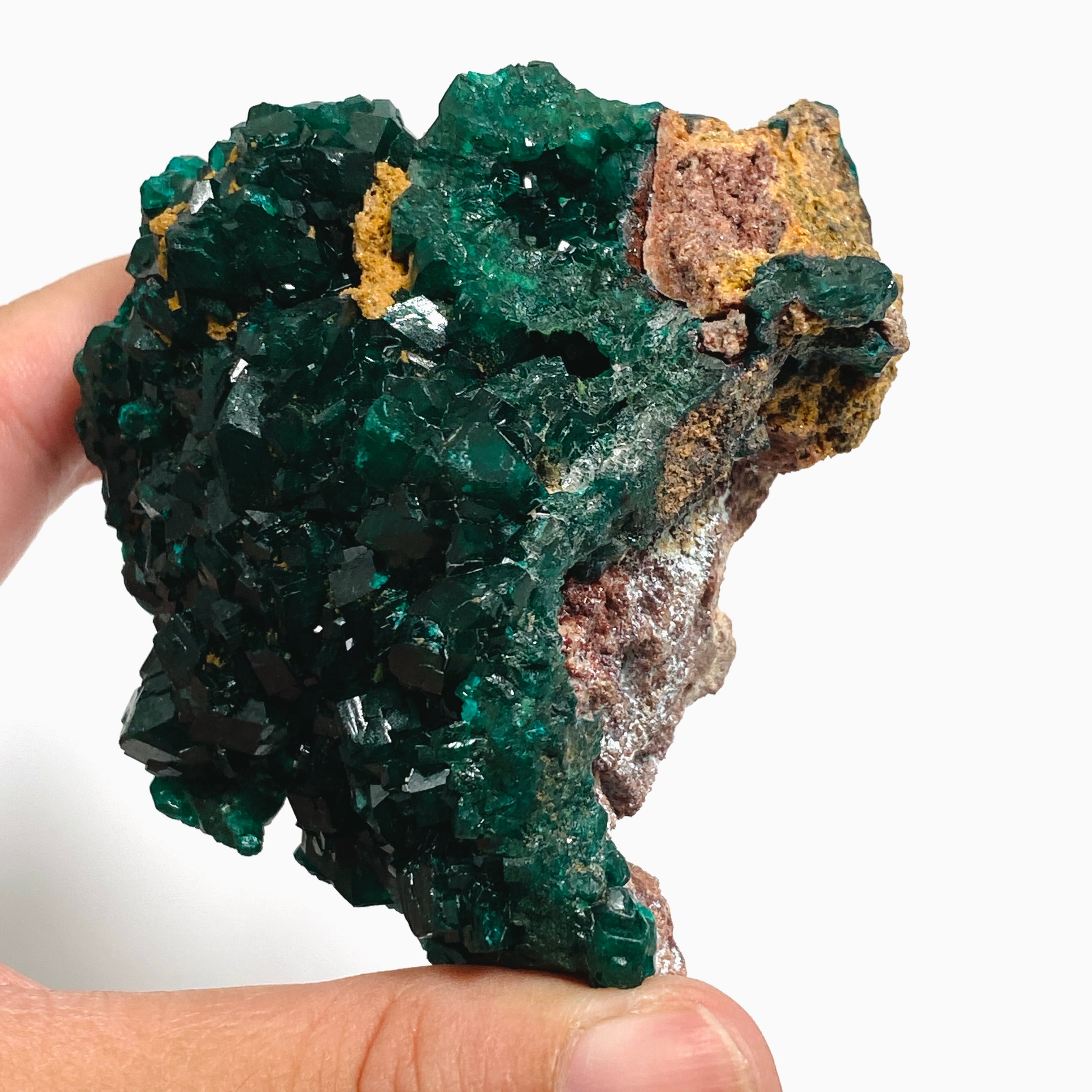 Natural Dioptase Crystal Specimen from Congo - Rare Mineral Collection (CR3744) | Healing Crystals, Meditation & Home Decor