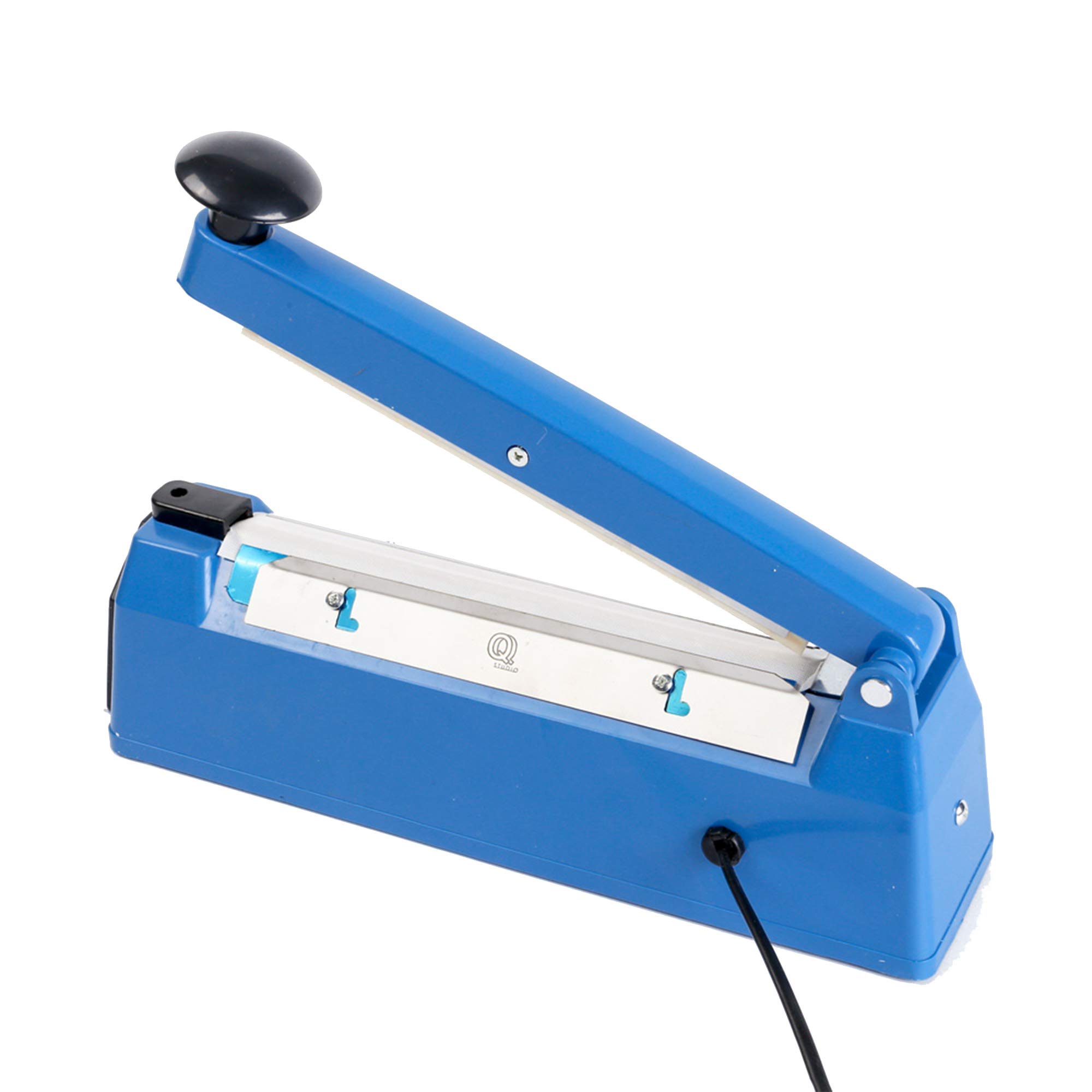 8 Inch Impulse Heat Sealer with Adjustable Temperature Control for Plastic Bags - Includes Spare Replacement Kit | Perfect for Food Packaging, Vacuum Sealing & Industrial Use