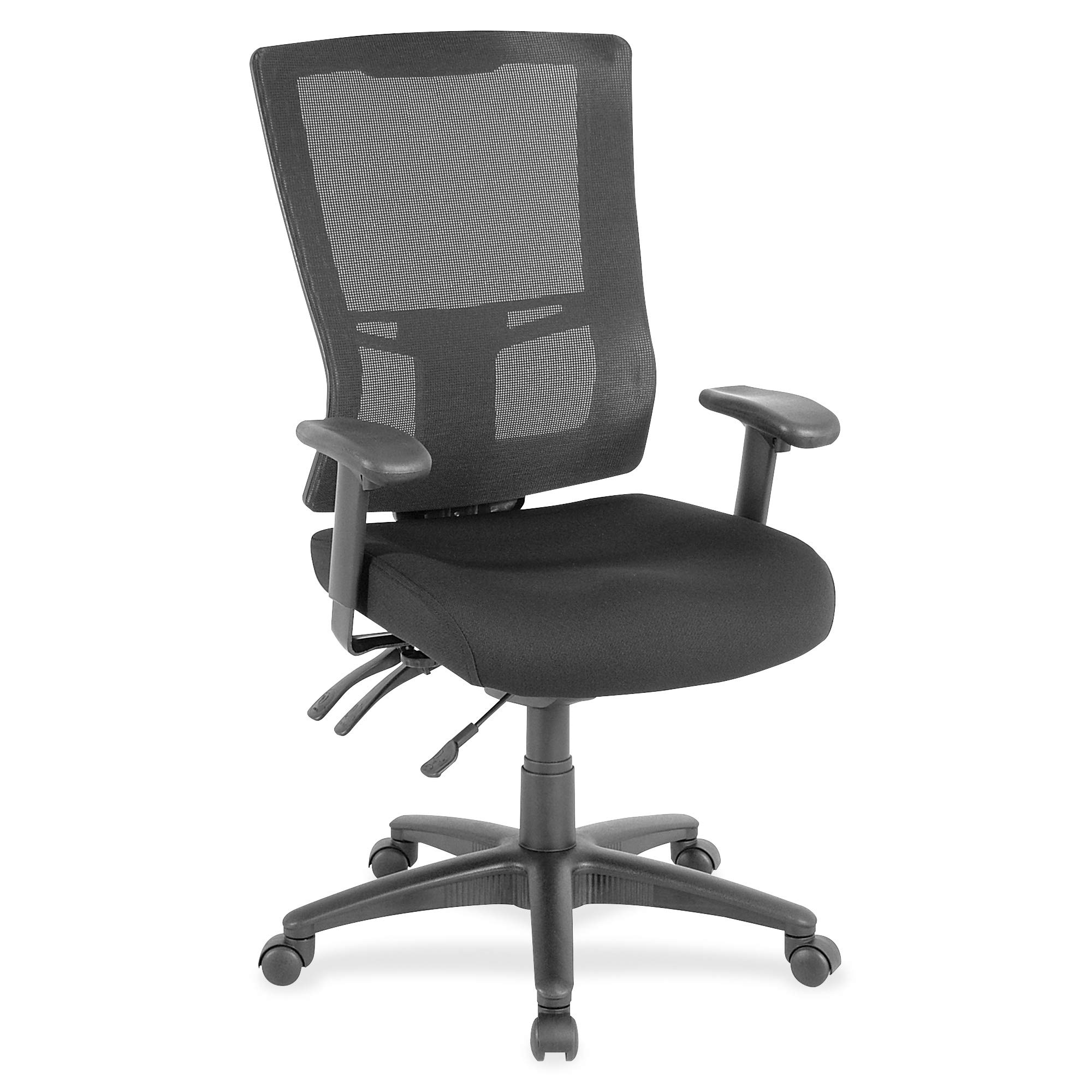 Lorell Ergonomic High-Back Mesh Office Chair with Lumbar Support - Black - Perfect for Home Office, Gaming & Workspace Comfort