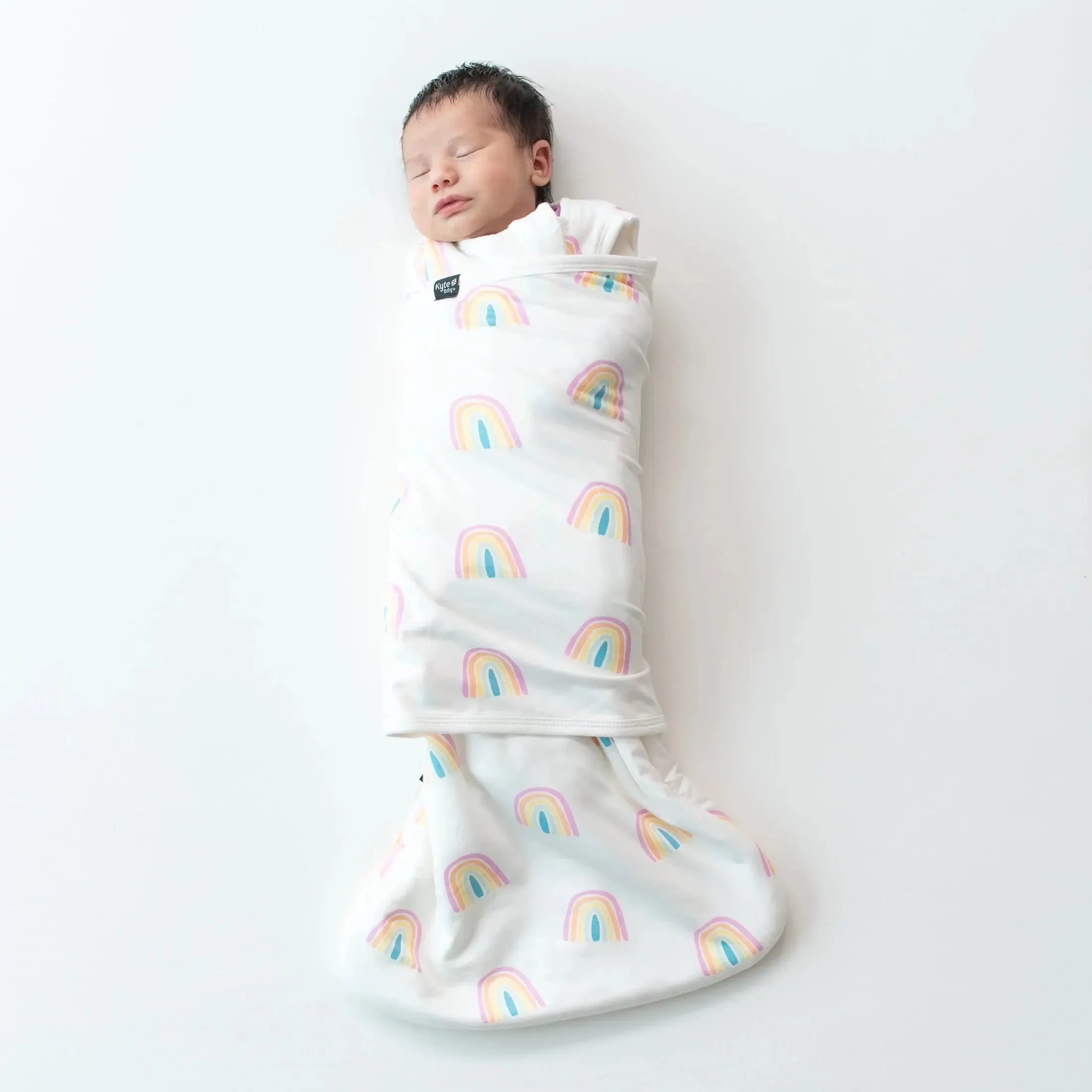 Kyte Baby Sleep Sack Swaddle Blanket - 1.0 TOG Poi Rainbow Print - Soft Baby Wearable Blanket for Newborn to Toddler - Perfect for Nursery, Daycare & Travel