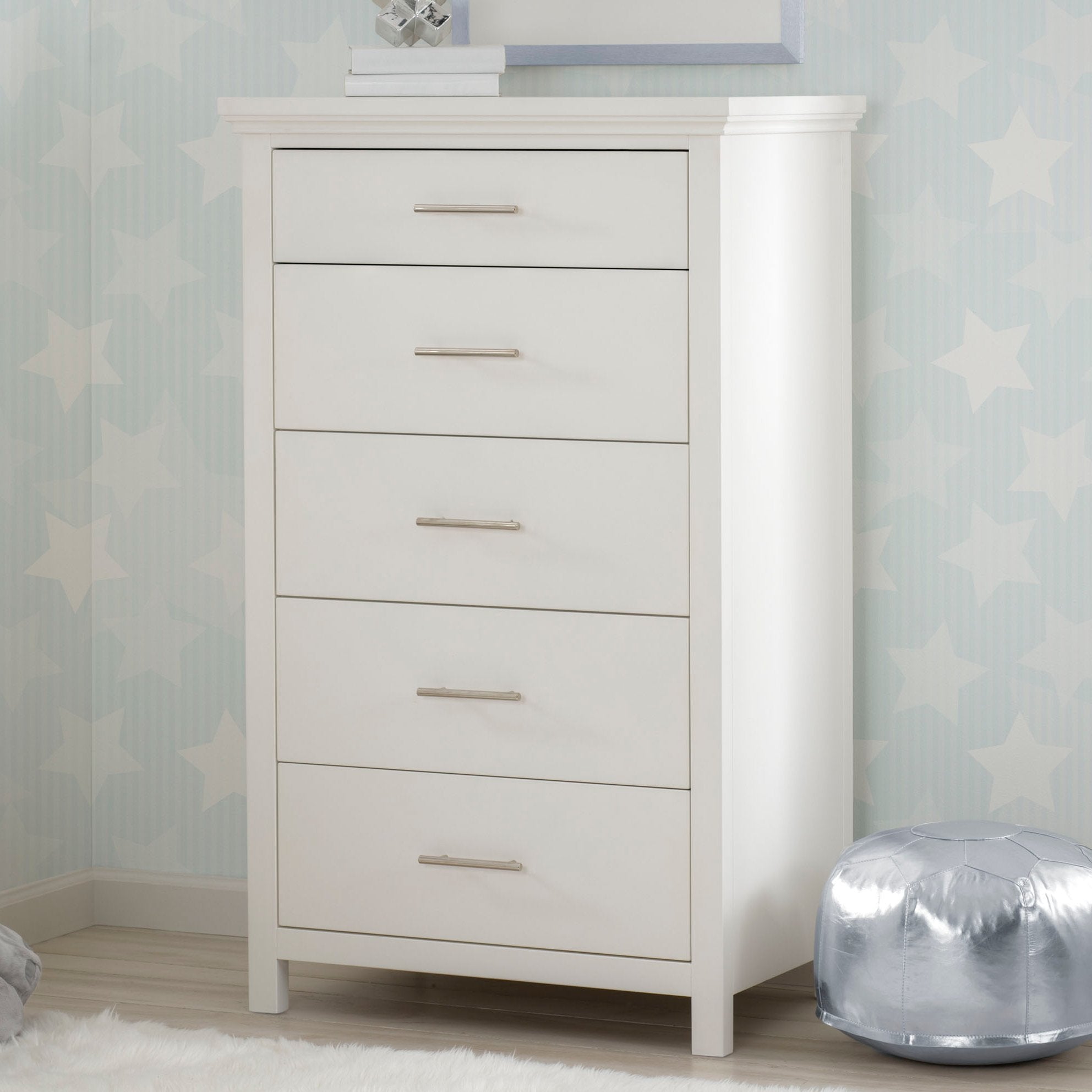 Avery 5 Drawer Chest - Solid Wood Dresser for Bedroom, Nursery & Closet Organization - Perfect for Home Storage & Kids Room Decor