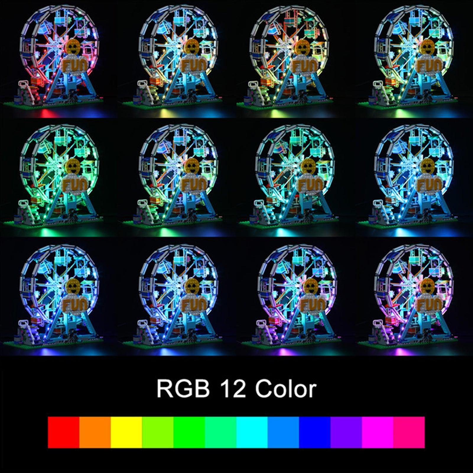 Best Light Kit for LEGO Creator Ferris Wheel 31119 - DIY Lighting Set for LEGO Building Blocks - Perfect for Night Display & Model Showcase