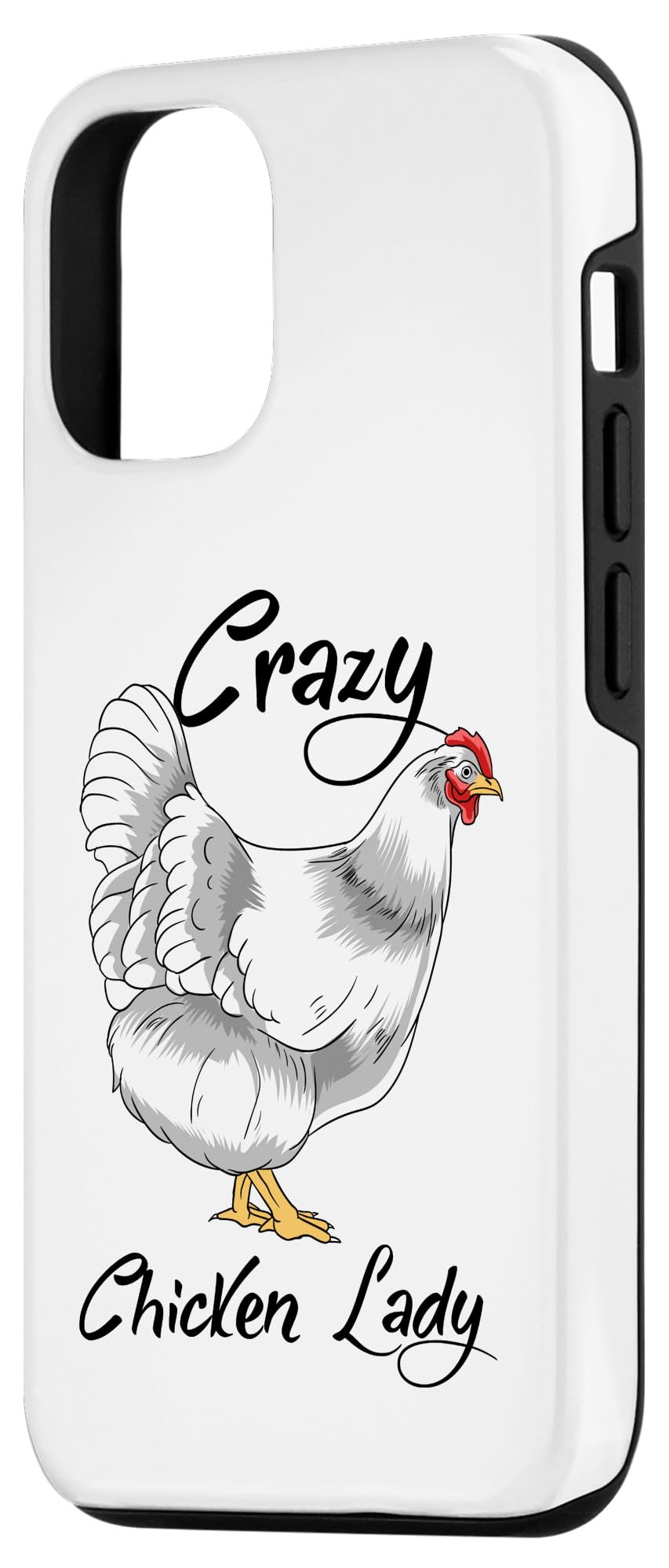 Funny Chicken Girl Crazy Chicken Lady Case for iPhone 12/12 Pro - Cute & Durable Phone Cover for Animal Lovers, Farm Enthusiasts & Unique Style Seekers - Perfect for Daily Use, Gifts & Themed Parties