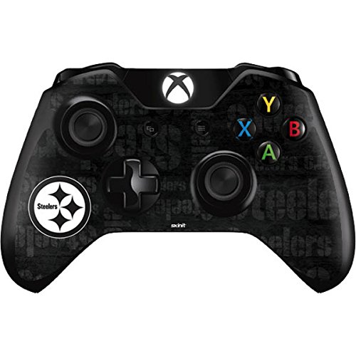 Officially Licensed NFL Pittsburgh Steelers Black & White Gaming Skin Decal for Xbox One Controller - Perfect for Game Nights & Steelers Fan Gifts
