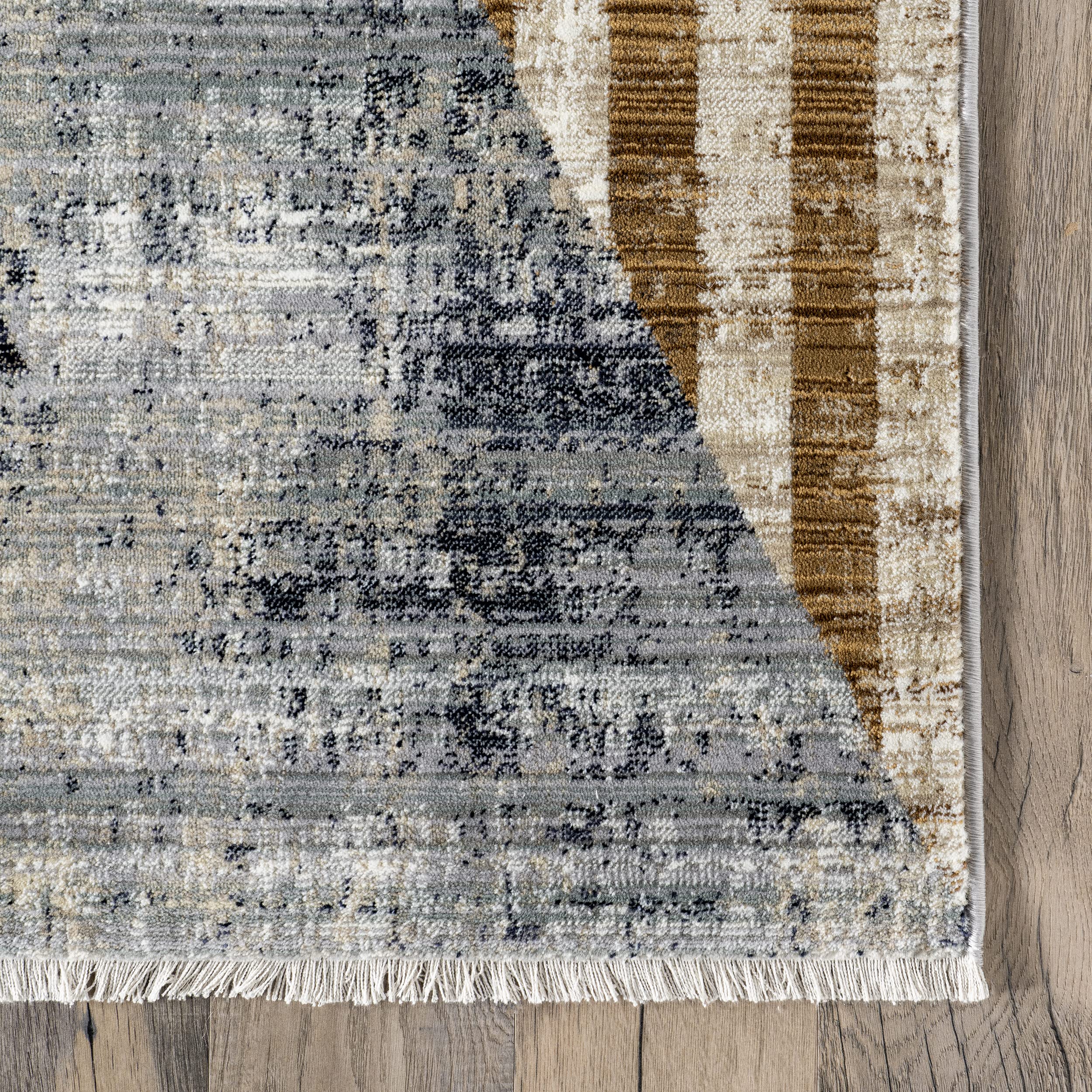 nuLOOM Fringed Performance Indoor Area Rug 8' x 10' - Power Loomed, Easy to Clean, Durable & Non-Shedding - Terina Blue - Perfect for Living Room, Bedroom & High-Traffic Areas