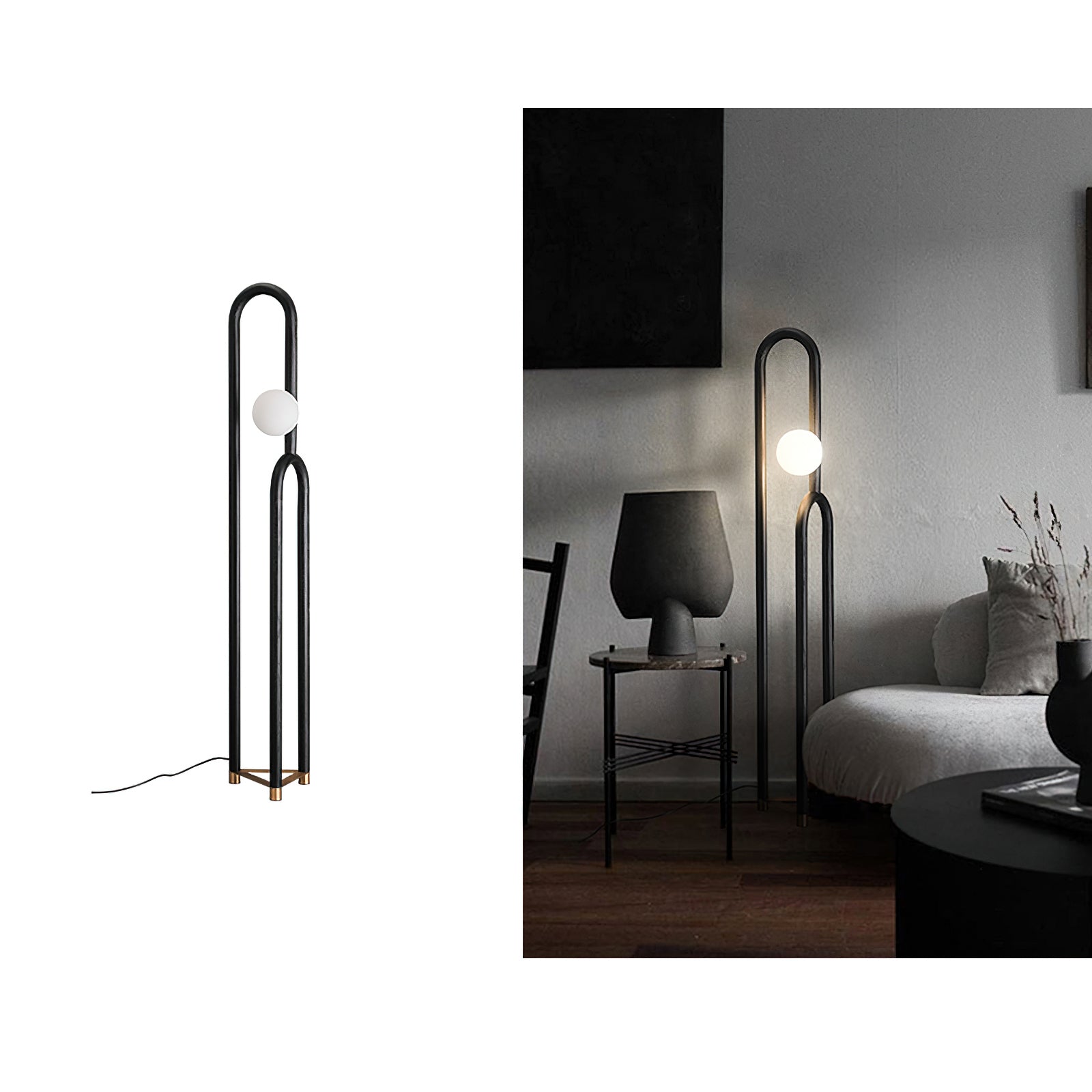 Modern Arc Floor Lamp with Adjustable Height - Stylish Reading Light for Living Room, Bedroom & Office - Perfect for Cozy Corners & Workspaces