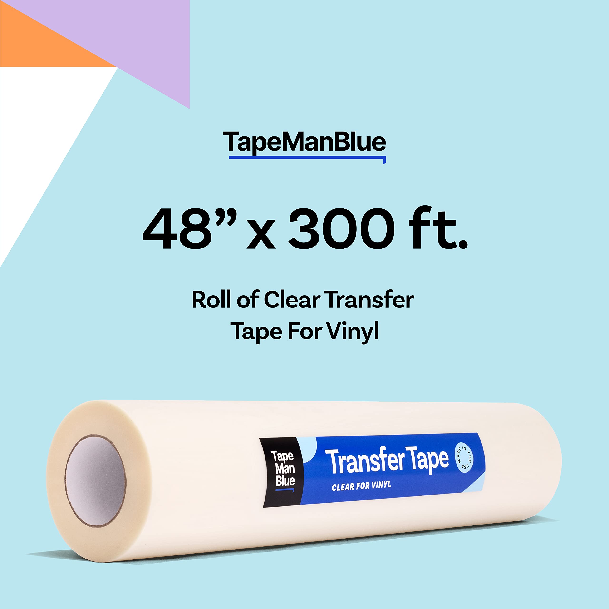 48 Inch x 100 Yards Low Tack Transfer Tape for Vinyl - Clear Application Film for Large Graphics | Perfect for Sign Making, Vehicle Wraps & Decal Installation