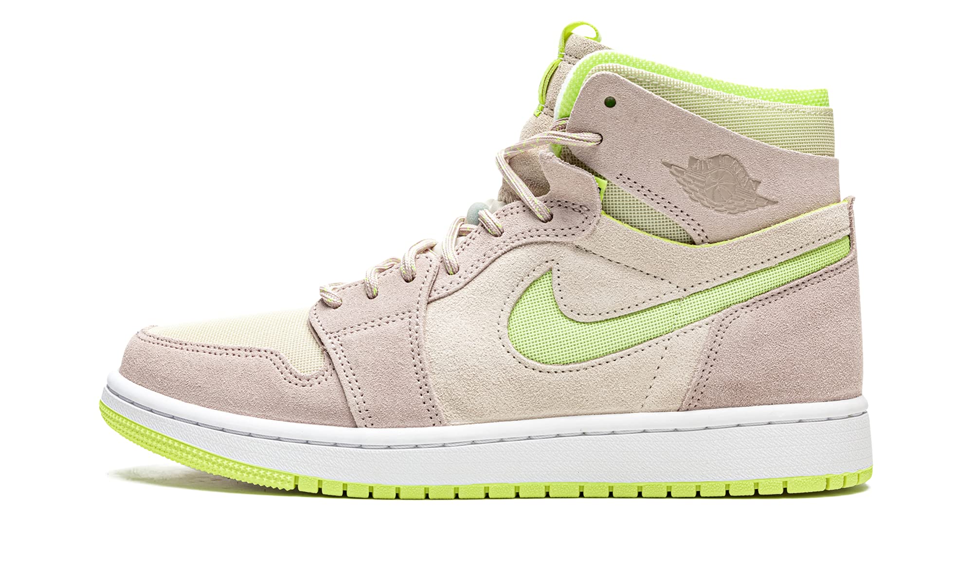 Nike Air Jordan 1 Zoom Air CMFT Women's Sneakers - Lemon Twist/Pearl White/Fossil - Size 12W | Comfortable Athletic Shoes for Running, Gym & Casual Wear