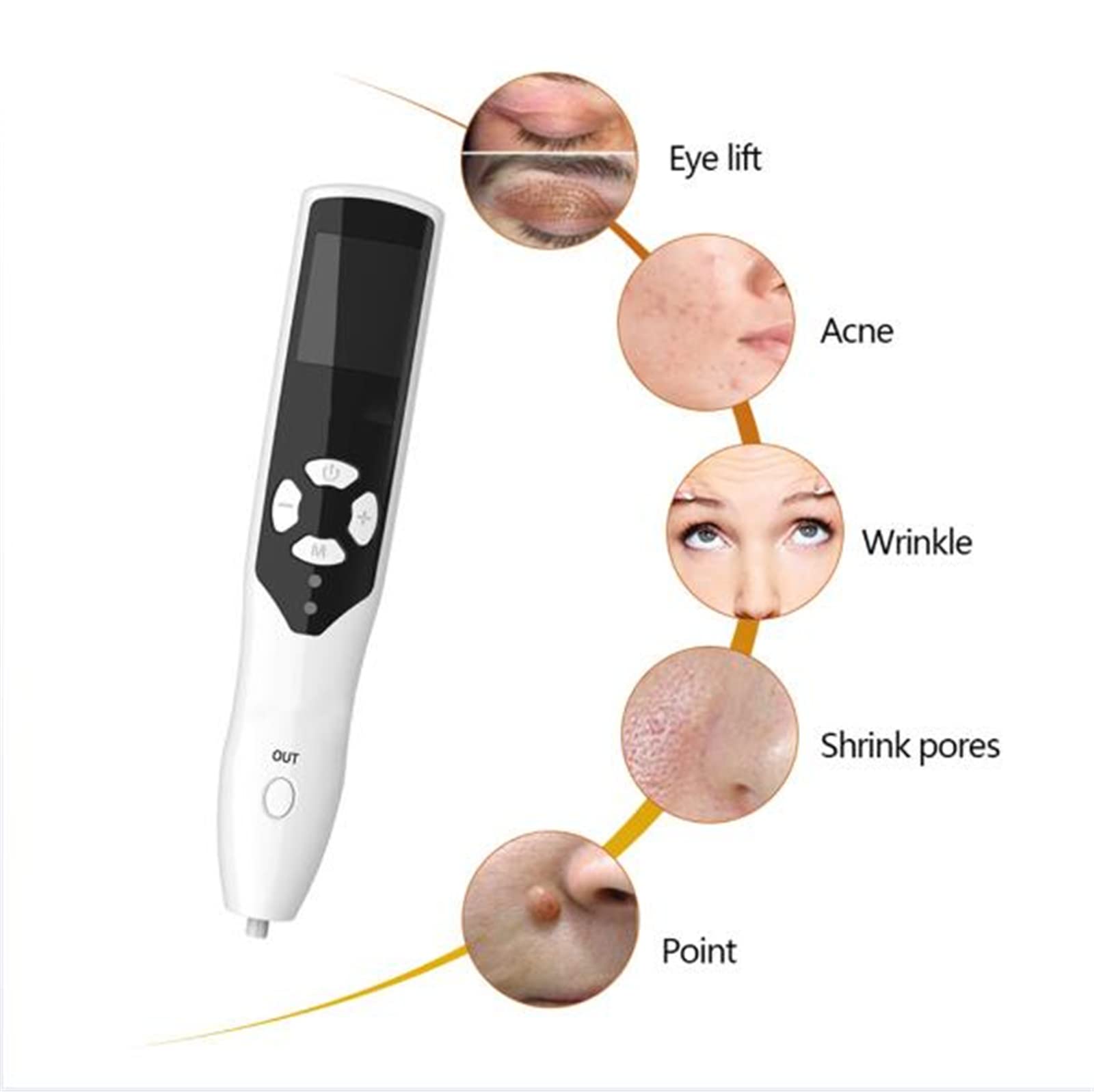 YGMDSL Professional Mole Remover Pen & Plasma Fibroblast Device - Safe Skin Tag, Wart, Freckle & Wrinkle Removal Tool for Face & Body | At-Home Skin Tightening & Dark Spot Treatment | Perfect for Eyelid Lift & Facial Rejuvenation