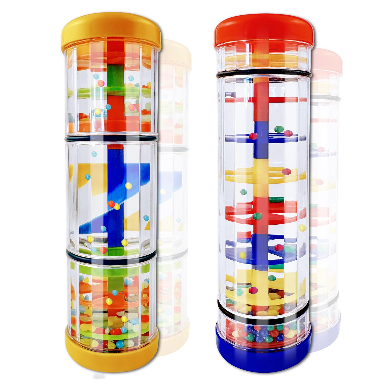 LOOIKOOS Rainmaker Rain Stick - Musical Sensory Toy for Babies & Toddlers, Developmental Baby Rattle Shaker Instrument with Soothing Raindrop Sounds - Perfect for Early Learning, Music Playtime & Sensory Exploration
