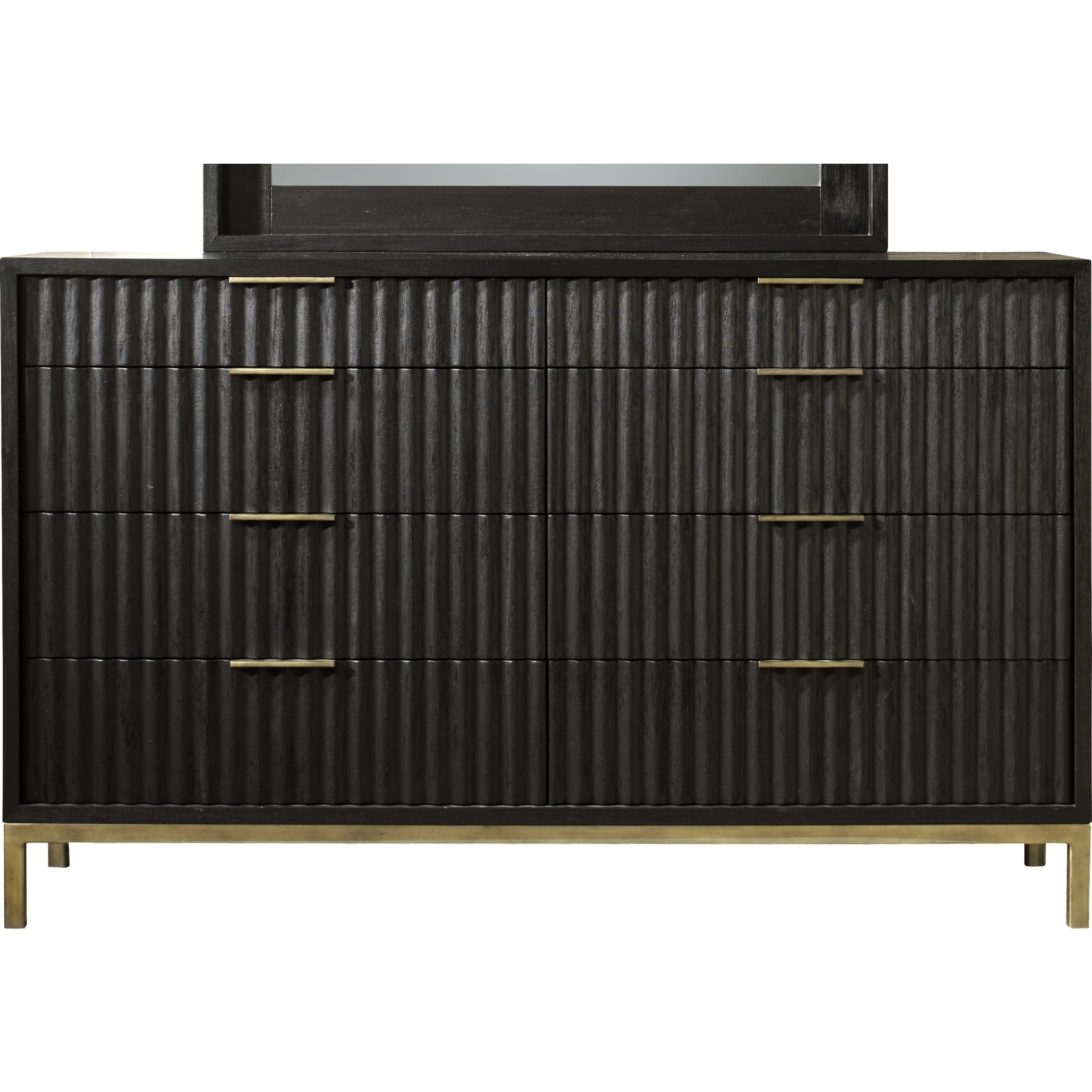 Kentifield Solid Wood 8-Drawer Dresser in Black Drifted Oak - Modern Bedroom Storage Solution for Clothes, Linens & Accessories (2024)