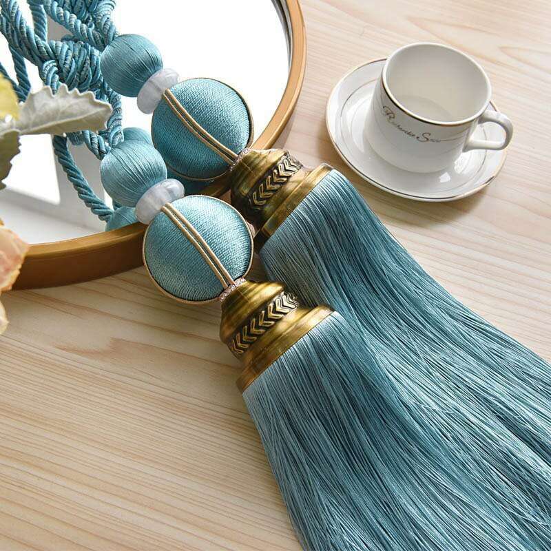 Luxury Fringe Tiebacks for Curtains - Elegant Detailed Home Decor for Living Room, Bedroom & Windows