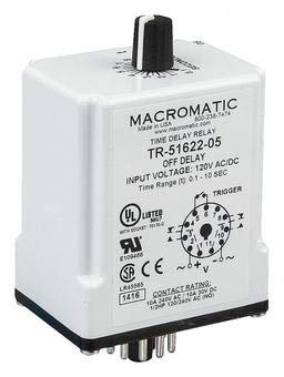 Macromatic Single Function Timing Relay 12V DC, 10A @ 240V, 11 Pin DPDT - TR-51626-08 | Industrial Automation, HVAC Systems & Electrical Control Panels