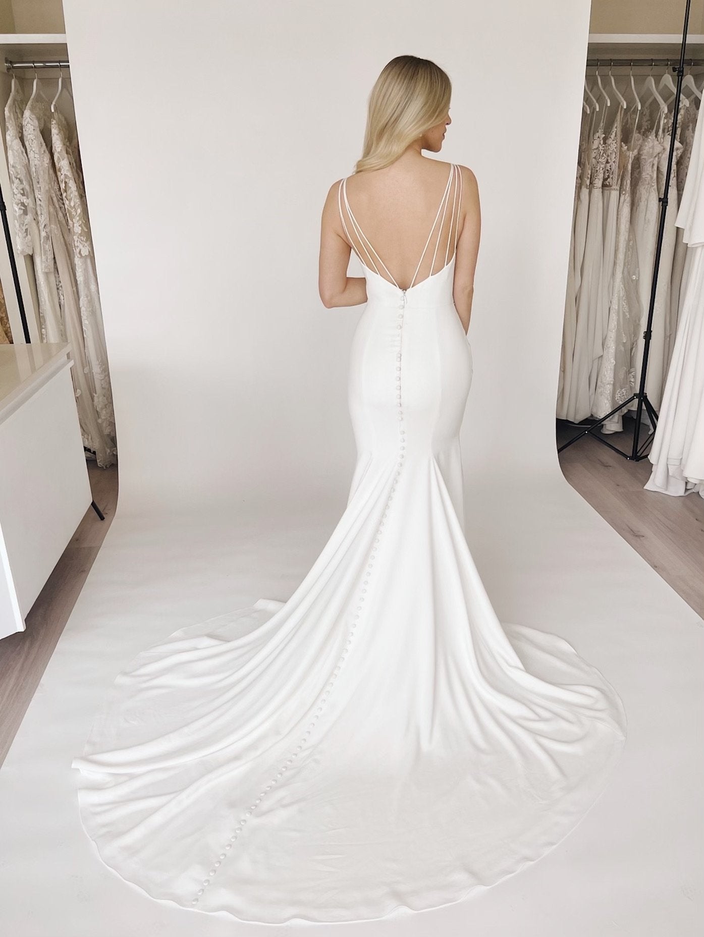 Mikaella 2107 Lace Long Sleeve A-Line Wedding Dress for Bride - Perfect for Church, Beach & Outdoor Ceremonies