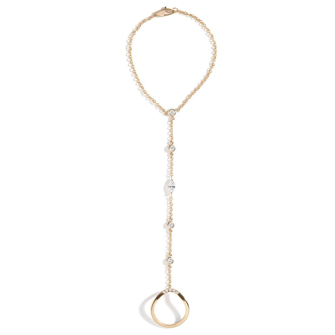 Elegant Deco Marquise Hand Chain Bracelet - Vintage Inspired Jewelry for Women - Perfect for Parties, Weddings & Special Occasions