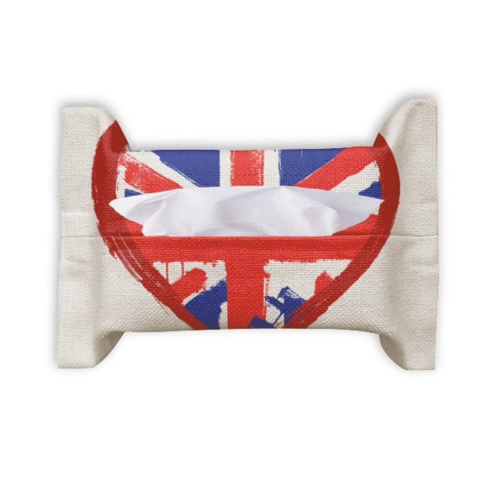 Love Heart UK England Landmark Printed Paper Towels - Soft Facial Tissues, Napkins & Bumf for Home, Office & Travel Use