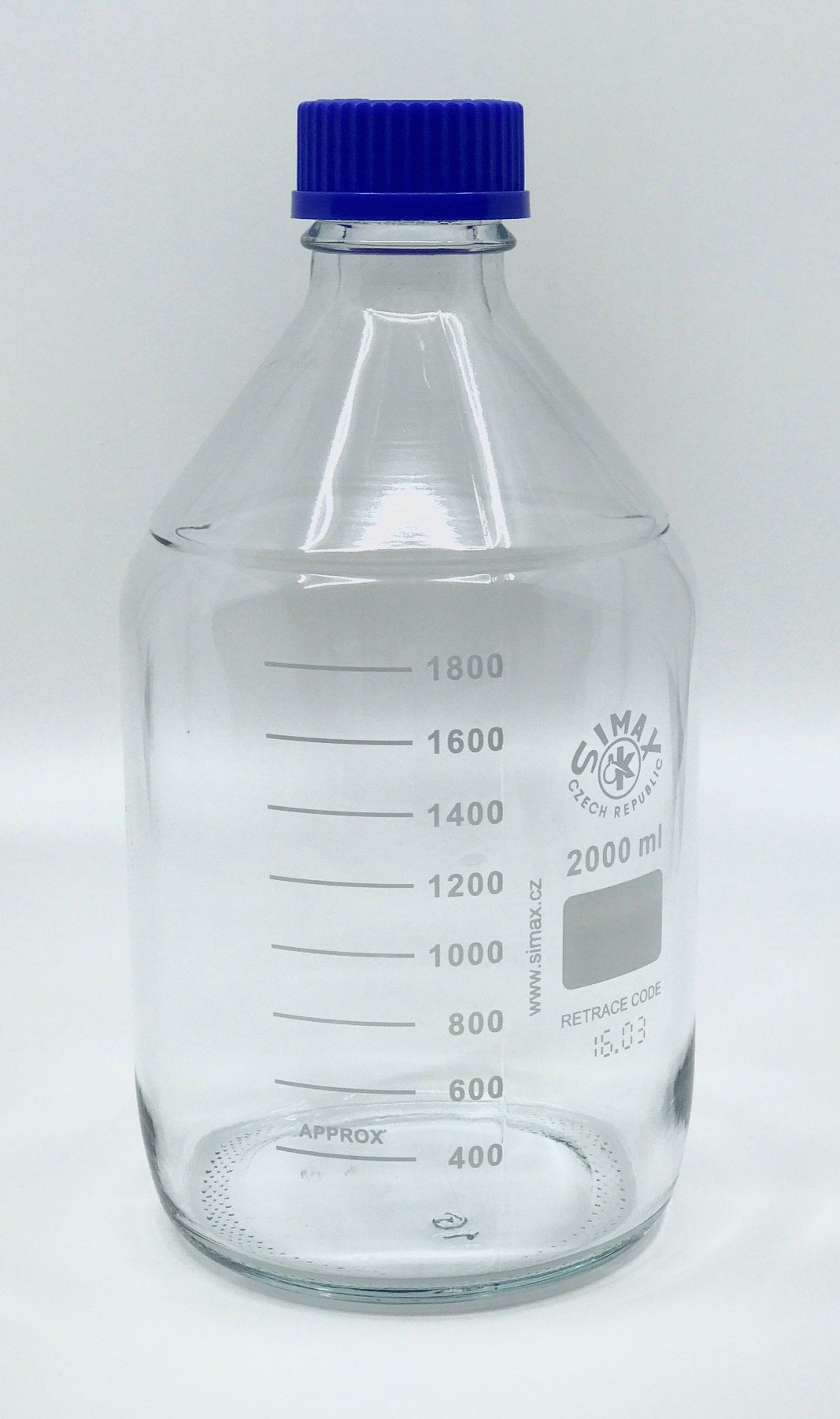 Clear 2000 mL Glass Storage Bottles for Liquids & Media | Ideal for Home Brewing, Lab Use & DIY Projects