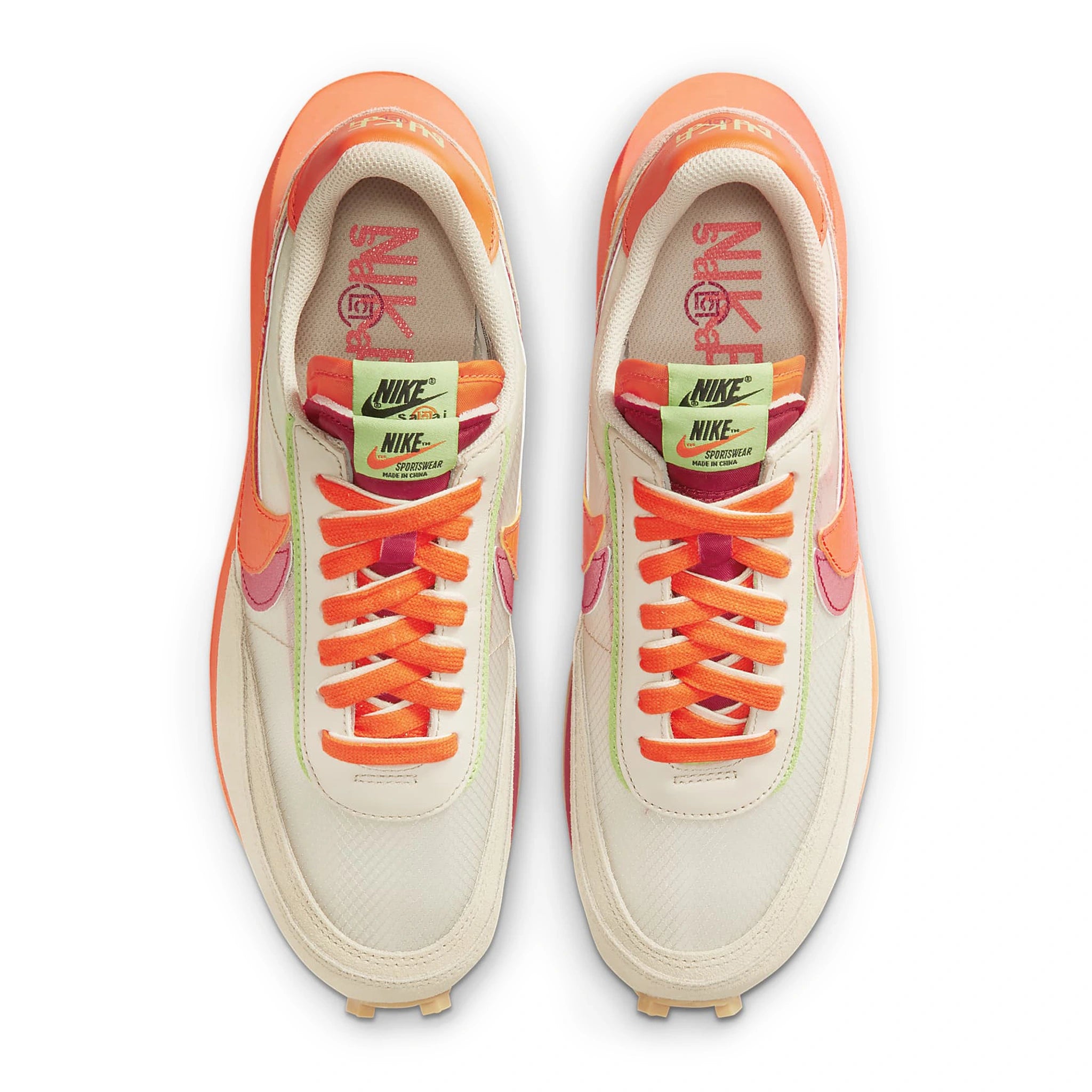 Nike x Sacai LD Waffle CLOT Net Orange Blaze Sneakers - Limited Edition Collab Running Shoes for Men & Women - Perfect for Streetwear Fashion & Casual Wear