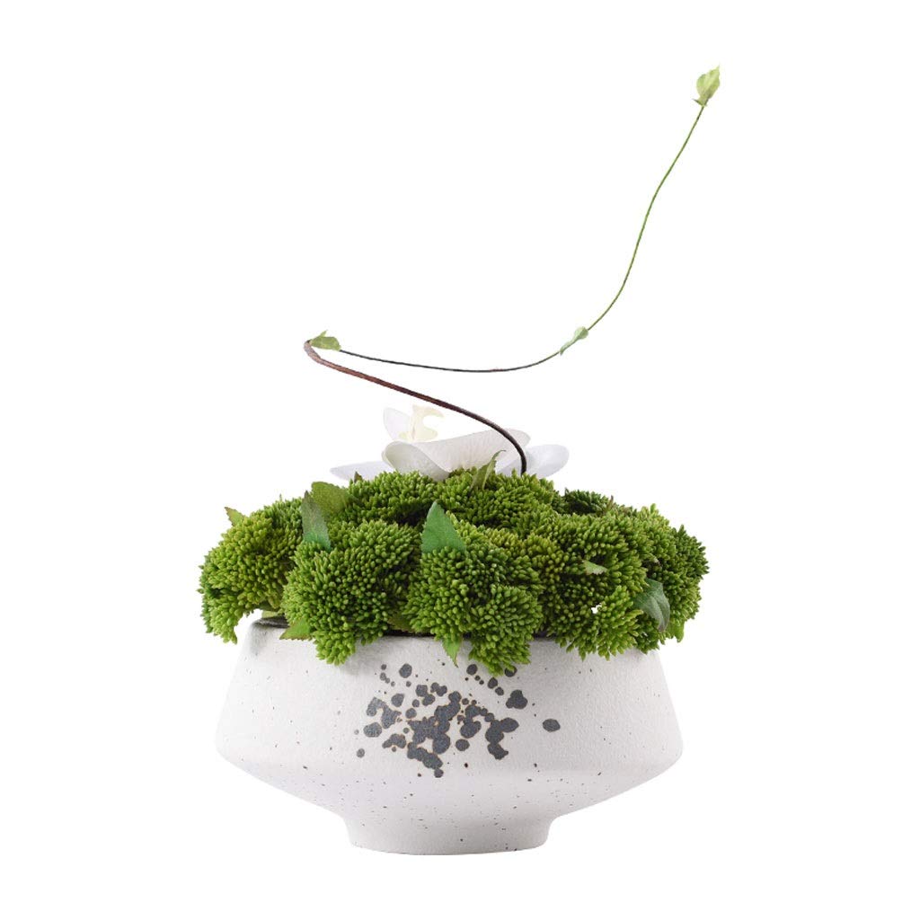 Premium Artificial Plants & Flowers - Chinese Style Faux Bonsai Trees for Home Decor, Hotel Lobby, Bay Window & Porch - Realistic Fake Green Plants in Small Pots for Indoor/Outdoor Use