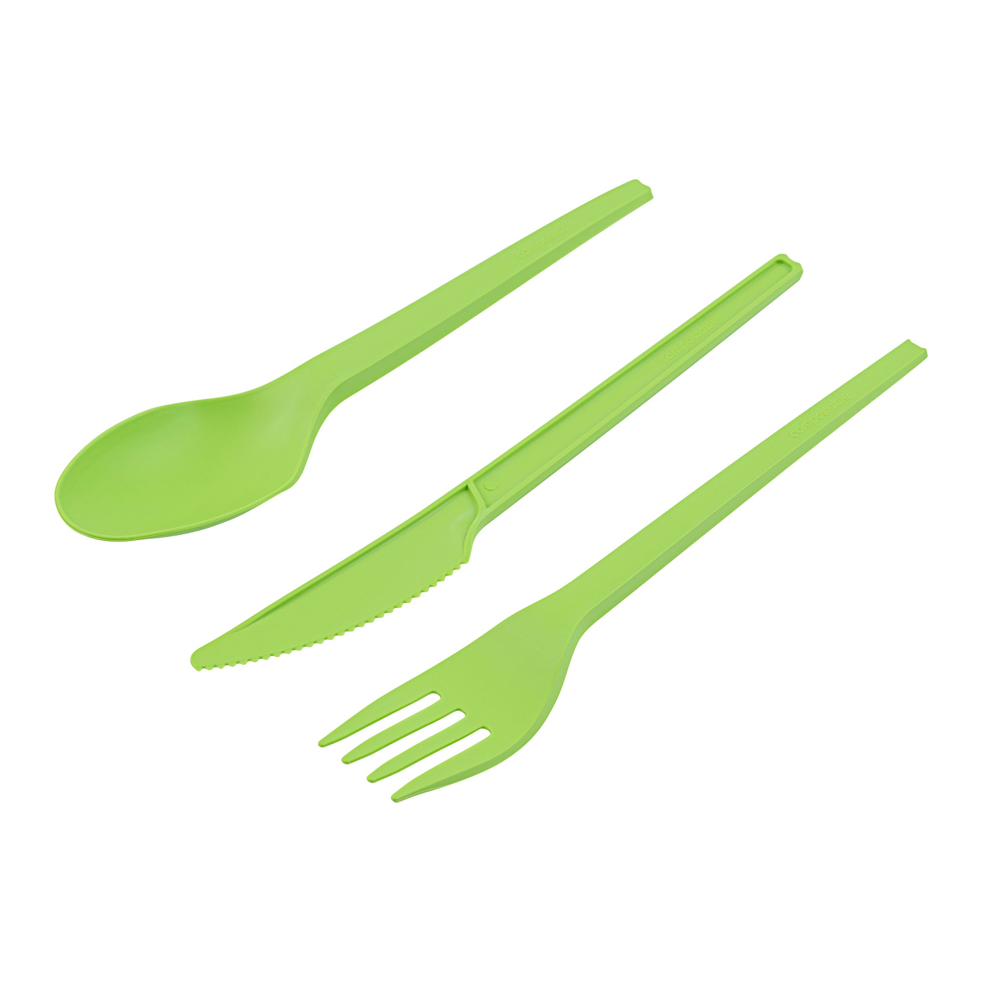 Eco-Friendly Compostable CPLA Plastic Cutlery Set - 290 Pieces, Heat Resistant, Biodegradable Utensils for Parties, Picnics & Outdoor Events