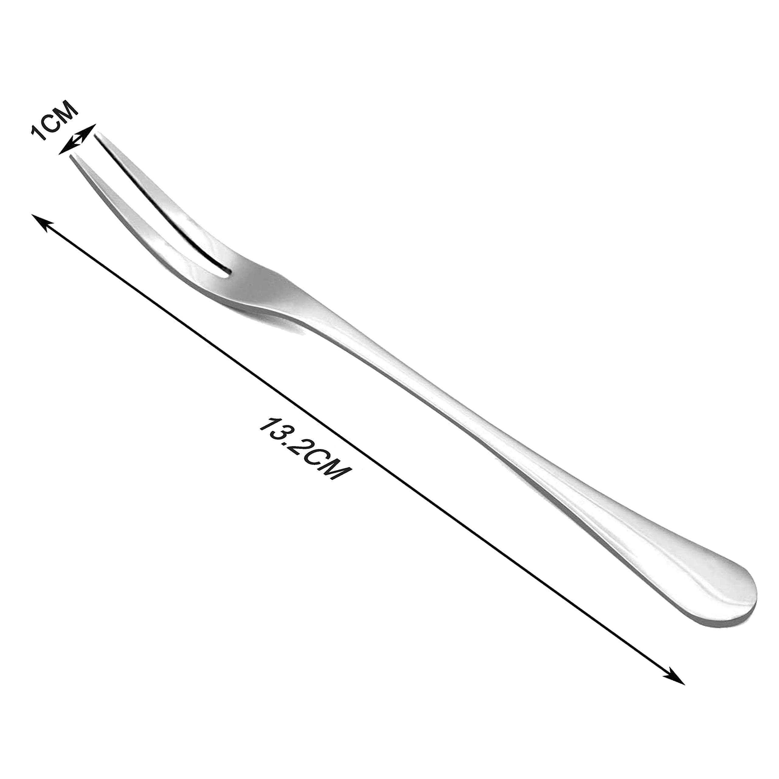 20-Piece Stainless Steel Forks Set - 5.3 Inch Crab, Escargot, Seafood, Dessert, Salad & Fruit Forks - Elegant Silver Appetizer & Cocktail Utensils for Parties, Weddings & Fine Dining