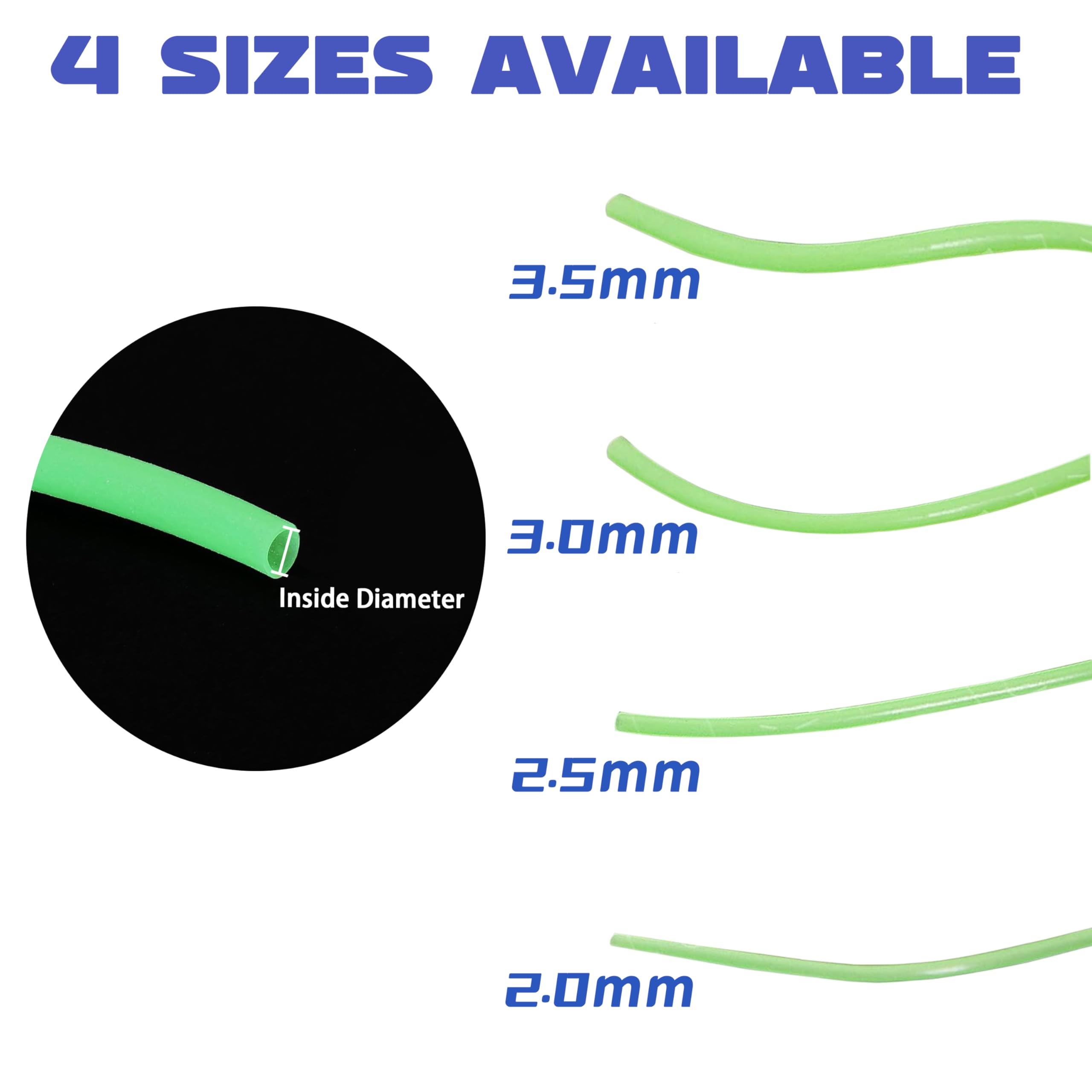 16.4ft Glow Fishing Tube - Green Luminous Soft Plastic Bait for Night & Deep Sea Fishing