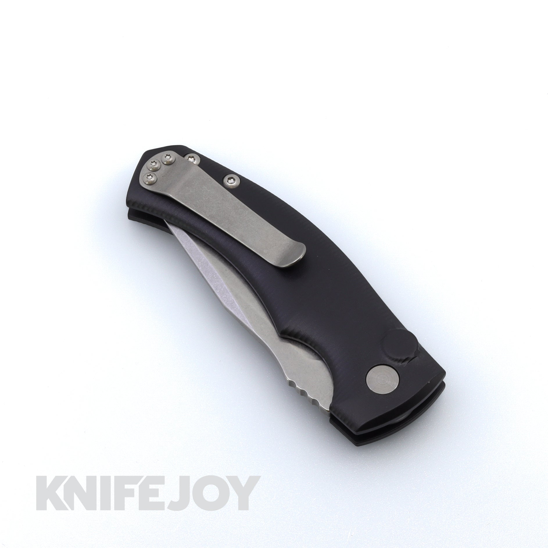 Les George Defiant 7 Valmara Folding Knife - Stonewash CPM 154 Blade & Black Aluminum Handle - EDC, Outdoor, Tactical, Survival, Camping, Hunting Gear