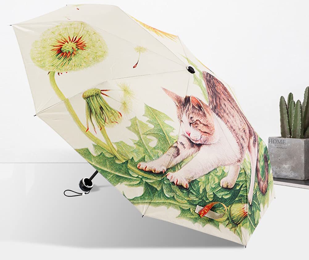 Compact Auto Folding Umbrella - Sun & Rain Windproof for Women Men - Outdoor Travel