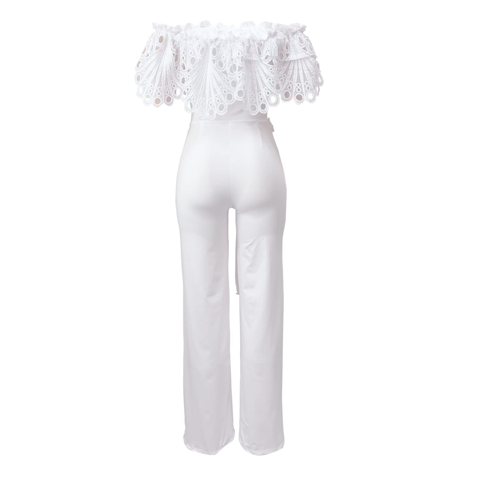 NIKDUCK Women's Casual High Waist Wide Leg Jumpsuit with Short Sleeves - Elegant Romper for Party, Club, Date Night & Summer Outfits